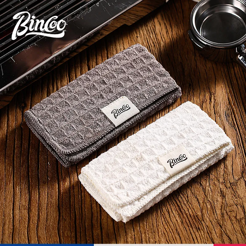 BINCOO Coffee Machine Cleaning Towel, Waffle Texture Microfiber Towel, Moisture Absorbent and Lint-Free, for Espresso Maker and Ba...