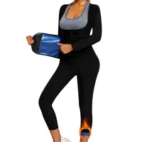 Sauna Jumpsuit For Women Weight Loss Sweat Suit Full Body Top Pants Waist Trainer,Adjustable Belt,Underarm And Crotch Breathable 6