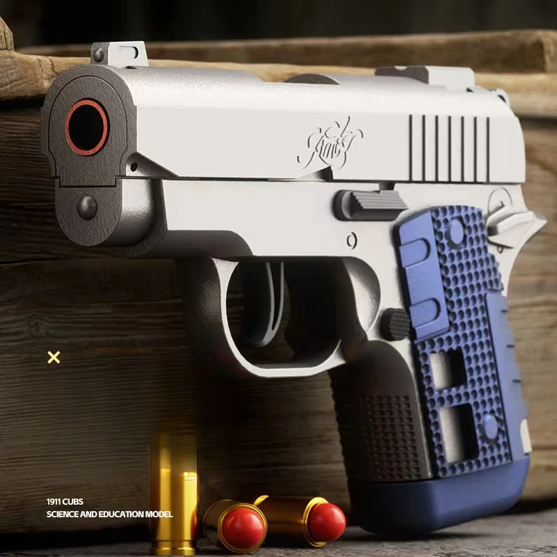 Pocket Mini Gx4 M1911 Continuous Shell Throwing Toy Gun Education Gun Model Soft Bullet Launcher BlowBack Airsoft Pistol 2