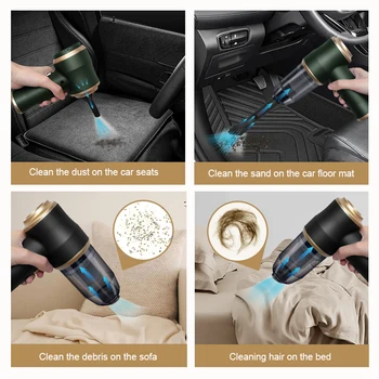 High Power Car Blower Vacuum, 2-in-1 Strong Suction & Blowing, Portable for Auto/Home Cleaning, Dust Removal from Seat/Mat/Trunk 2