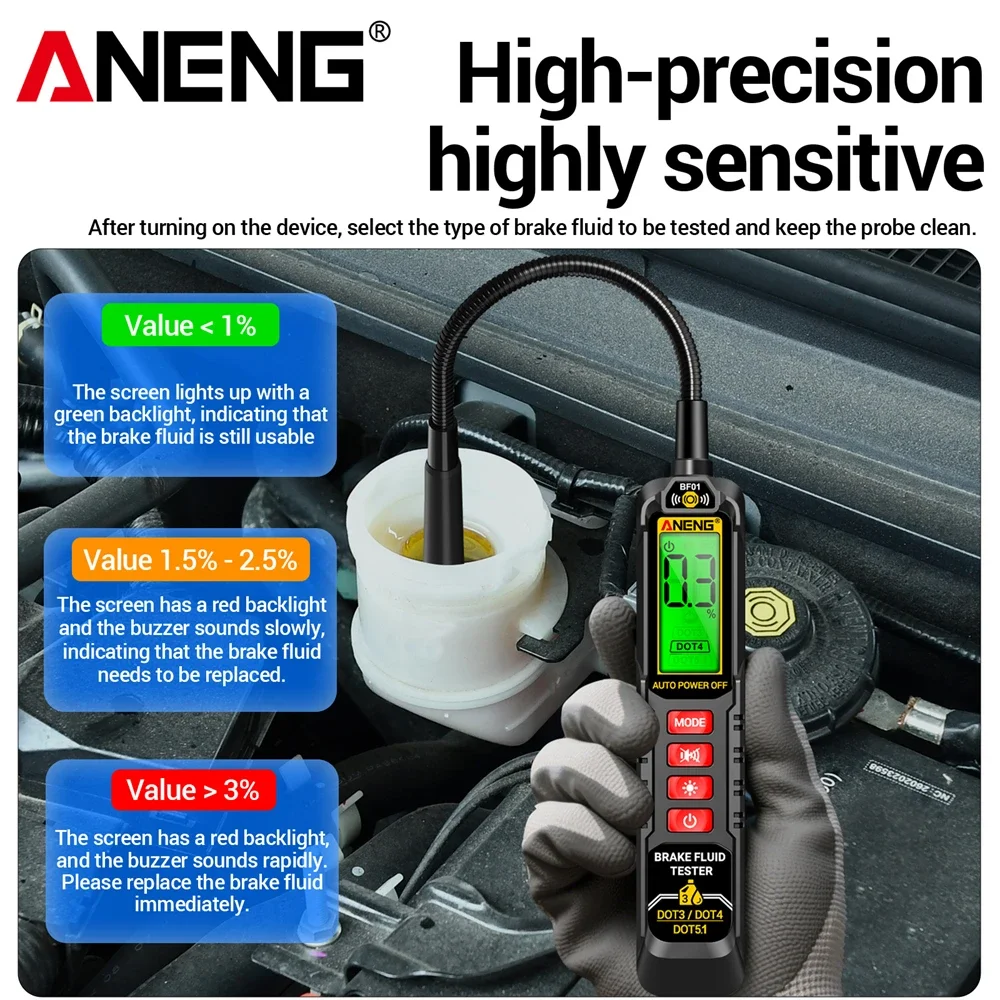 자동차 전기 기술자 키트 브레이크 유체 테스터 자동차 릴레이 전압 테스터 12V/24V 릴레이 감지기 4/5 핀 브레이크 오일 분석기 테스트 도구