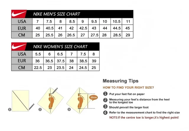 air force 1 mens to womens sizing