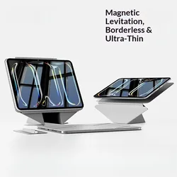 ZOYU Magnetic Double - Sided Clip Case with Elevated Support - iPad A16 11th 2025 (Grey)