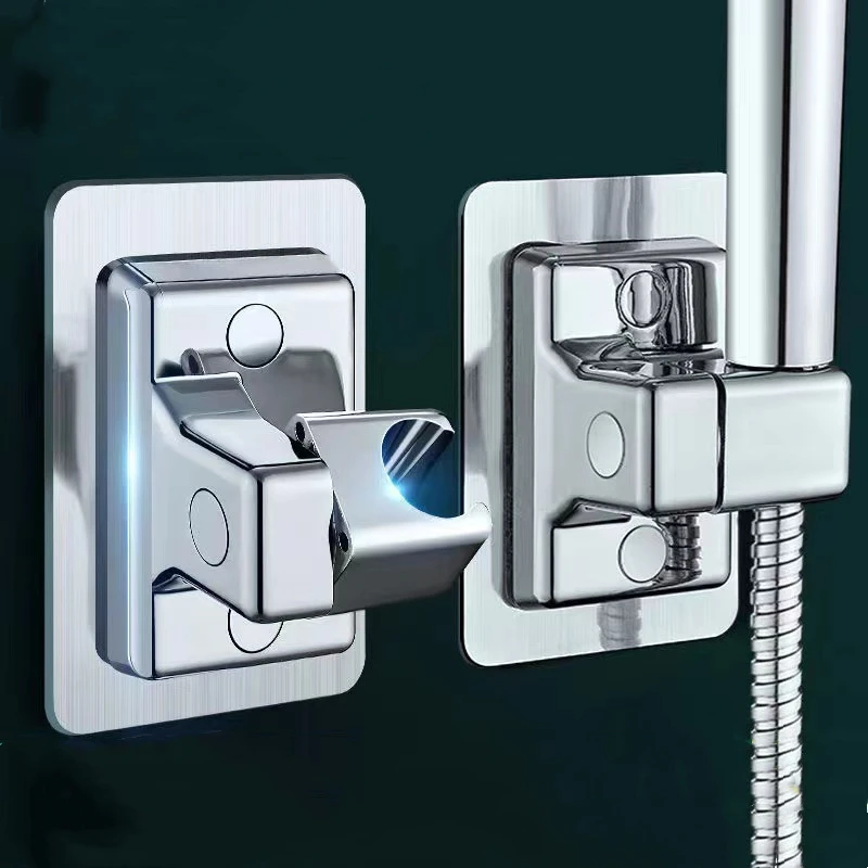 WallMountedShowerHeadHolderAdjustableSelfadhesiveBracket