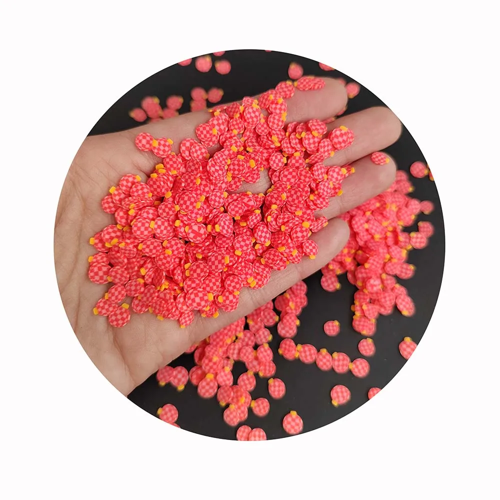 

Red New Year Lantern Polymer Clays Slices Sprinkles For DIY Crafts Party Plastic Klei Mud Particles Slime Filler 5/10mm