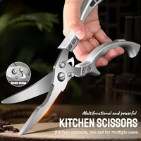 กรรไกรครัวสำหรับงานหนัก กรรไกรอาหารสแตนเลสอเนกประสงค์สำหรับตัดกระดูกปลาสัตว์ปีก ดีไซน์ปลอดภัยสำหรับเครื่องล้างจาน 1