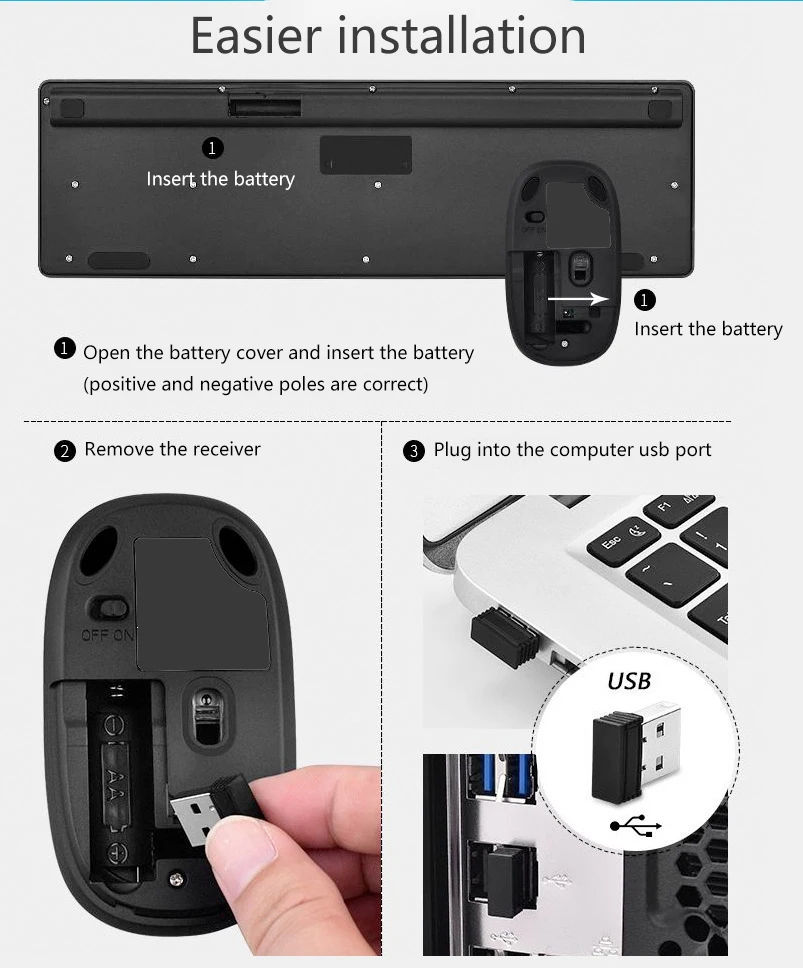 combos de teclado e mouse