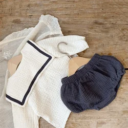 Organic Cotton Navy Baby Clothing Set: Boys' Shirt and Bloomers Outfit - 18 - 24M 90 (Navy blue)
