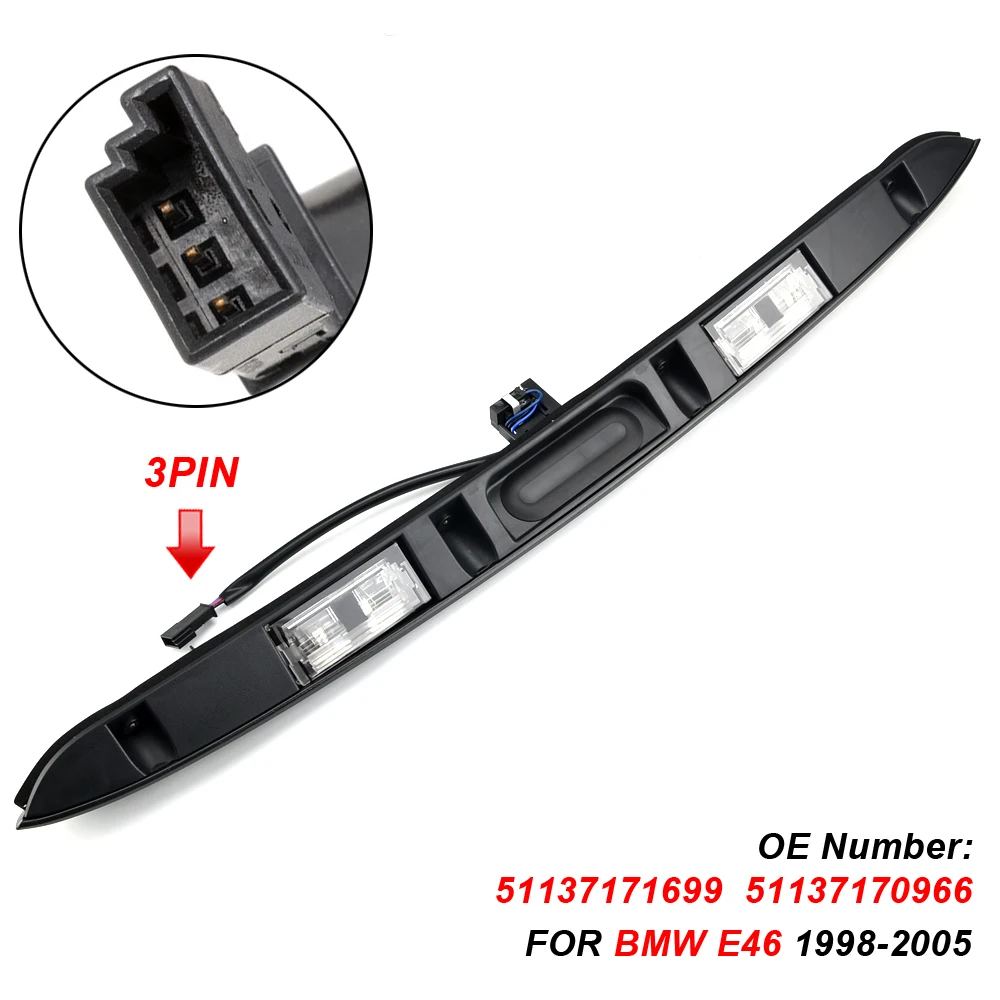 

51137171699 Car License Plate Light with Trunk Switch for BMW E46 3 Series 320i 323i 325i 328i 330i 1998-2005 Auto Accessories