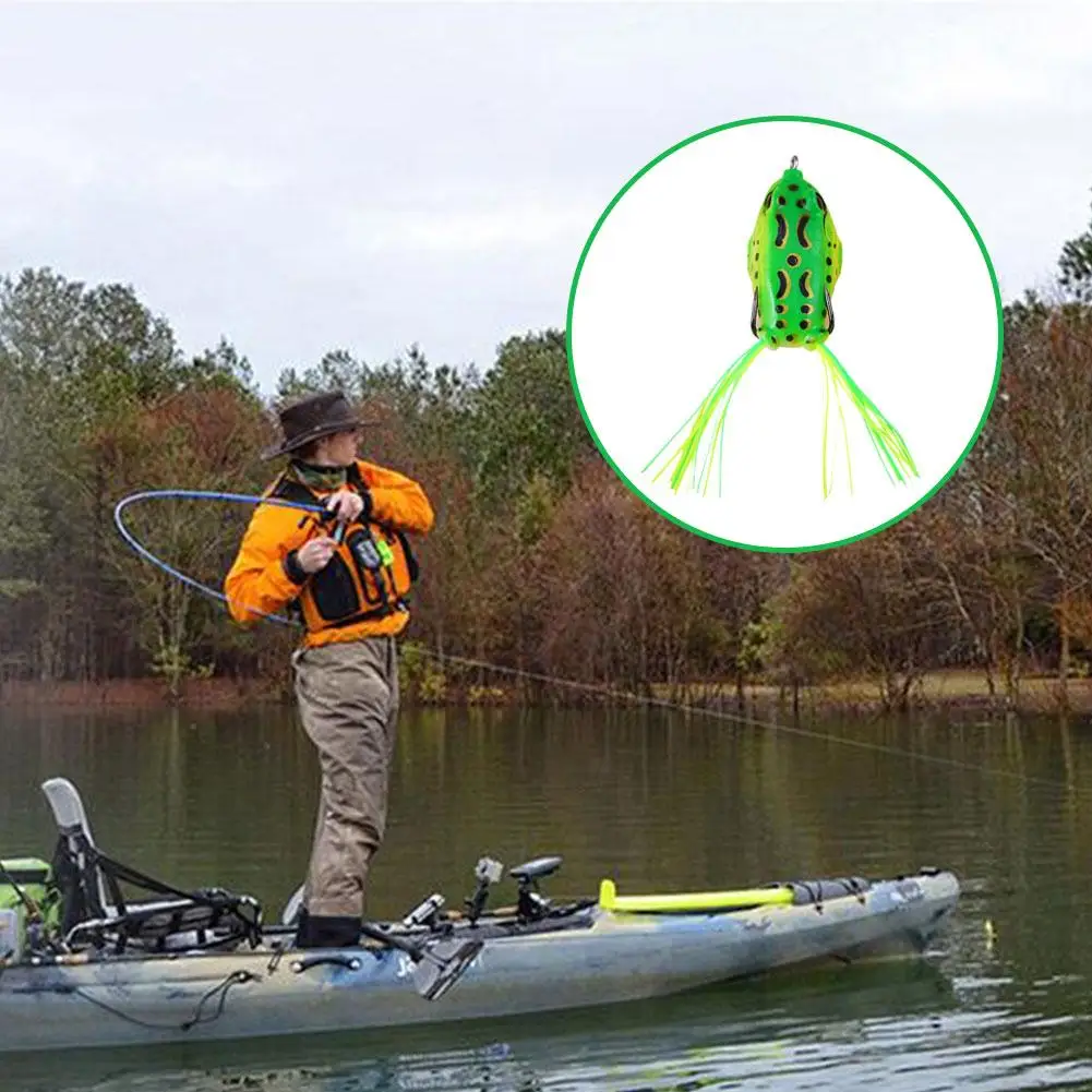 

1pc Artificial Soft Frog Lures 10cm Topwater Bass Fishing Lures Lots Crankbaits Specially For Bass Snakehead A9W5