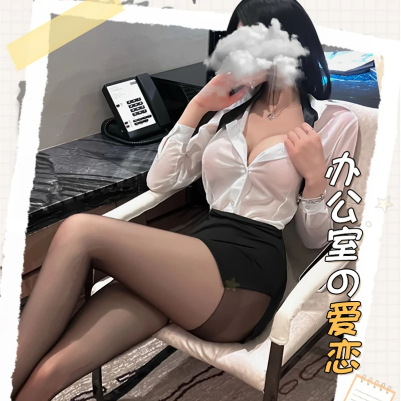 Women Lingerie Women Lingerie Set Women Cosplay Costume Sexy Secretary Cosplay Costumes Tie Top Miniskirt Roleplay Office Dresses Couple Game Outfit