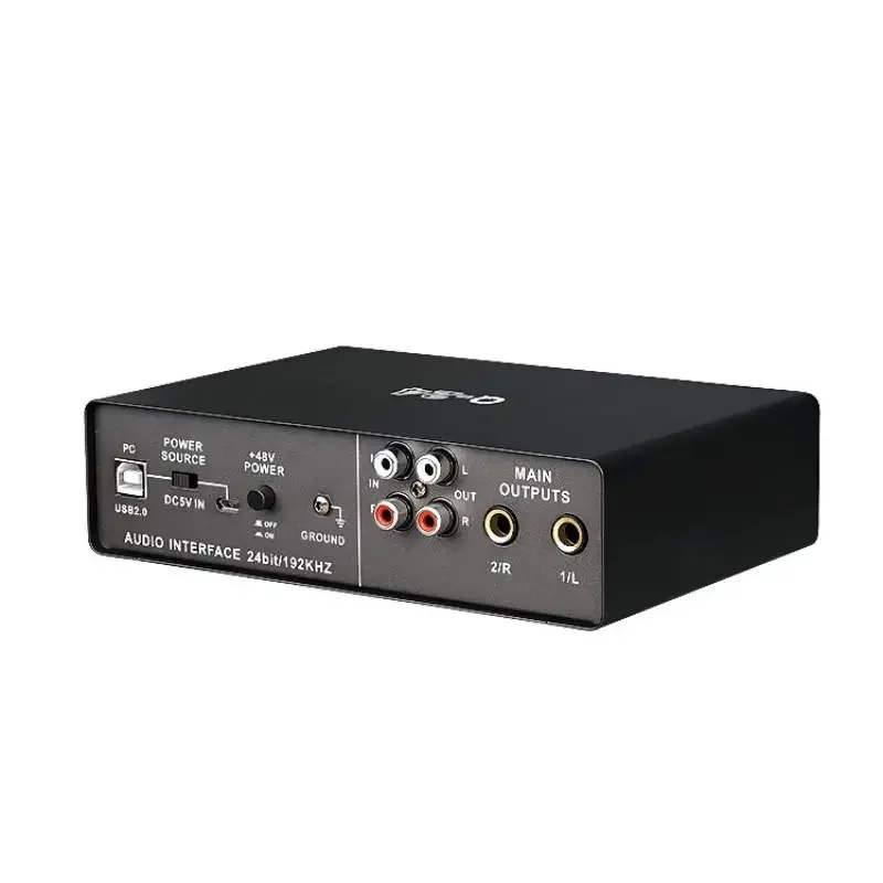 TEYUN Q-24 Professional Audio Sound Card Electric Guitar Monitor Recording Live Broadcast Singing Computer PC Studio audio interface