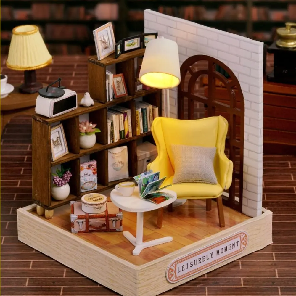 

Модель кукольного домика, миниатюрный домик «сделай сам» в виде кофейни, набор «сделай сам» в виде маленького деревянного домика