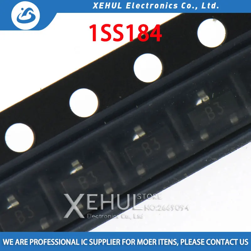 

100-3000PCS 1SS184 ISS184 1SS184LT1G B3 SOT-23 TRANSISTOR Chip switching diode 100mA 80V SOT23