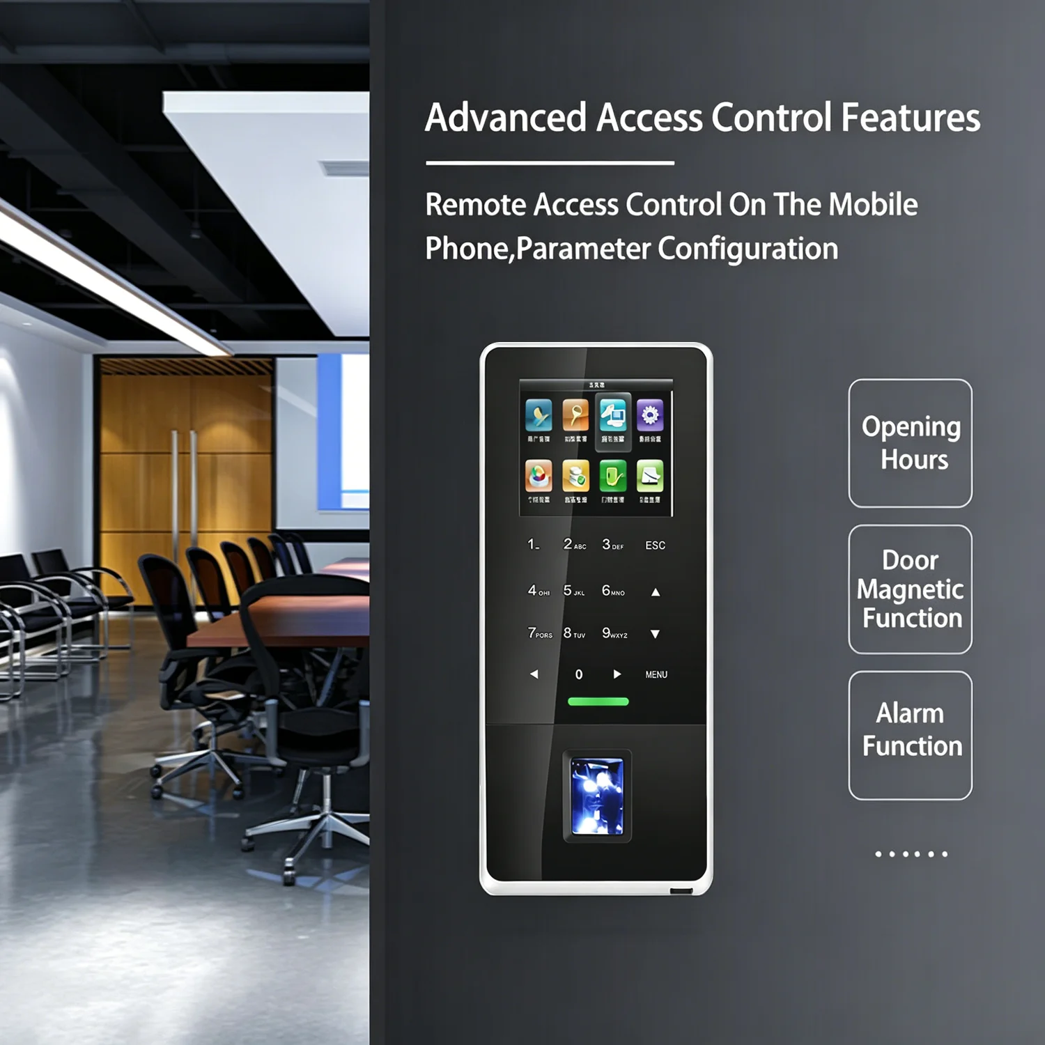 ZK Teco Free F22 생체 인식 지문 출입 통제 시간 기록 장치 WiFi TCP/IP RFID ID/IC 카드 (옵션) 사무실용