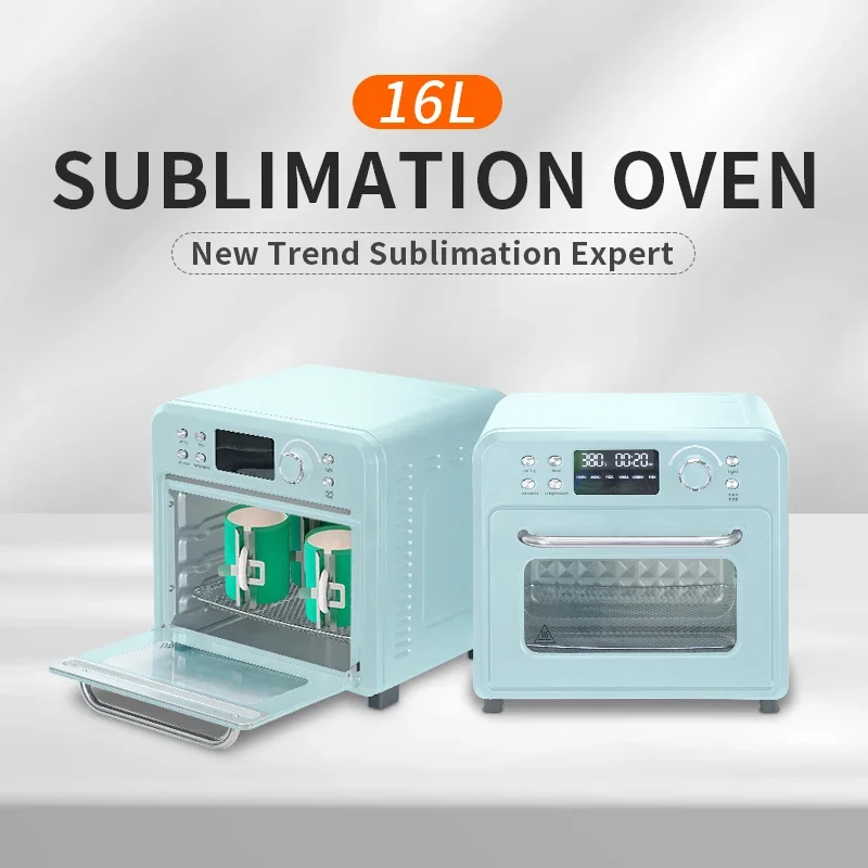 16L New Air Fryer Sublimation Oven with Digital Settings Manual Automatic Grade Heat Transfer Plate Mitten Sublimation Blank 2
