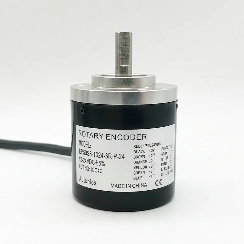 

EP50S 8MM Shaft Single-turn Absolute Rotary Encoder EP50S8-256-3F-N-24 EP50S8-360-720-1024-3R-P-24