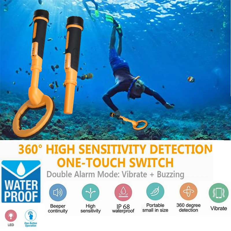 Summer Professional Pulse Dive Underwater Detector Metal Search 2 System In 1 Treasure Seeker Machine 60m Targeting Pinpointer