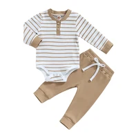 Barboteuse à manches longues pour nouveau-né garçon et fille, vêtements d'automne et d'hiver, en coton, couleur unie 4