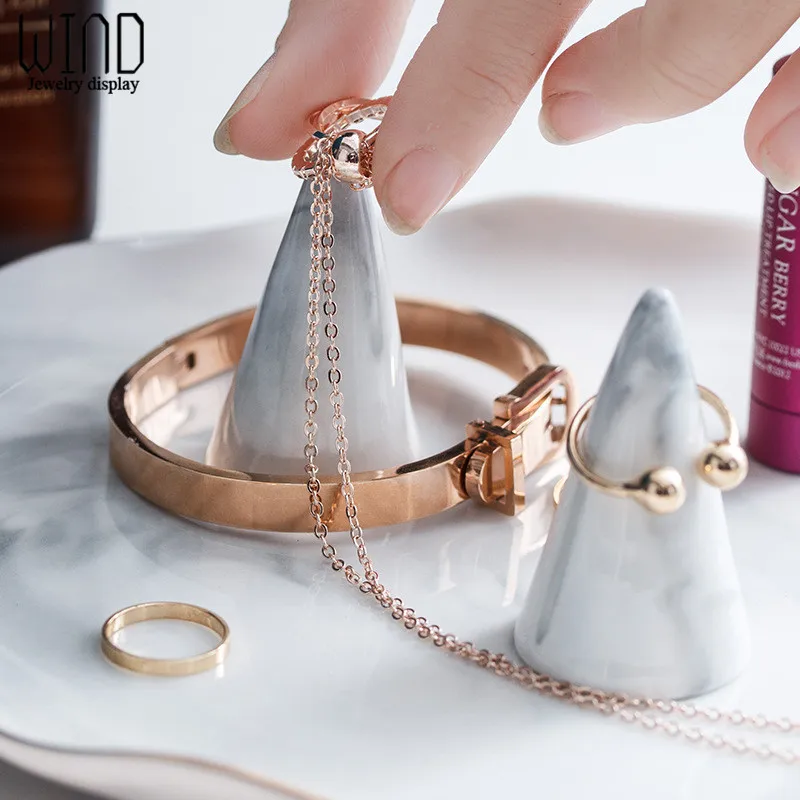 IMIKEYA 4 Pezzi Supporto Per Anelli Cono In Acrilico - Foto 13