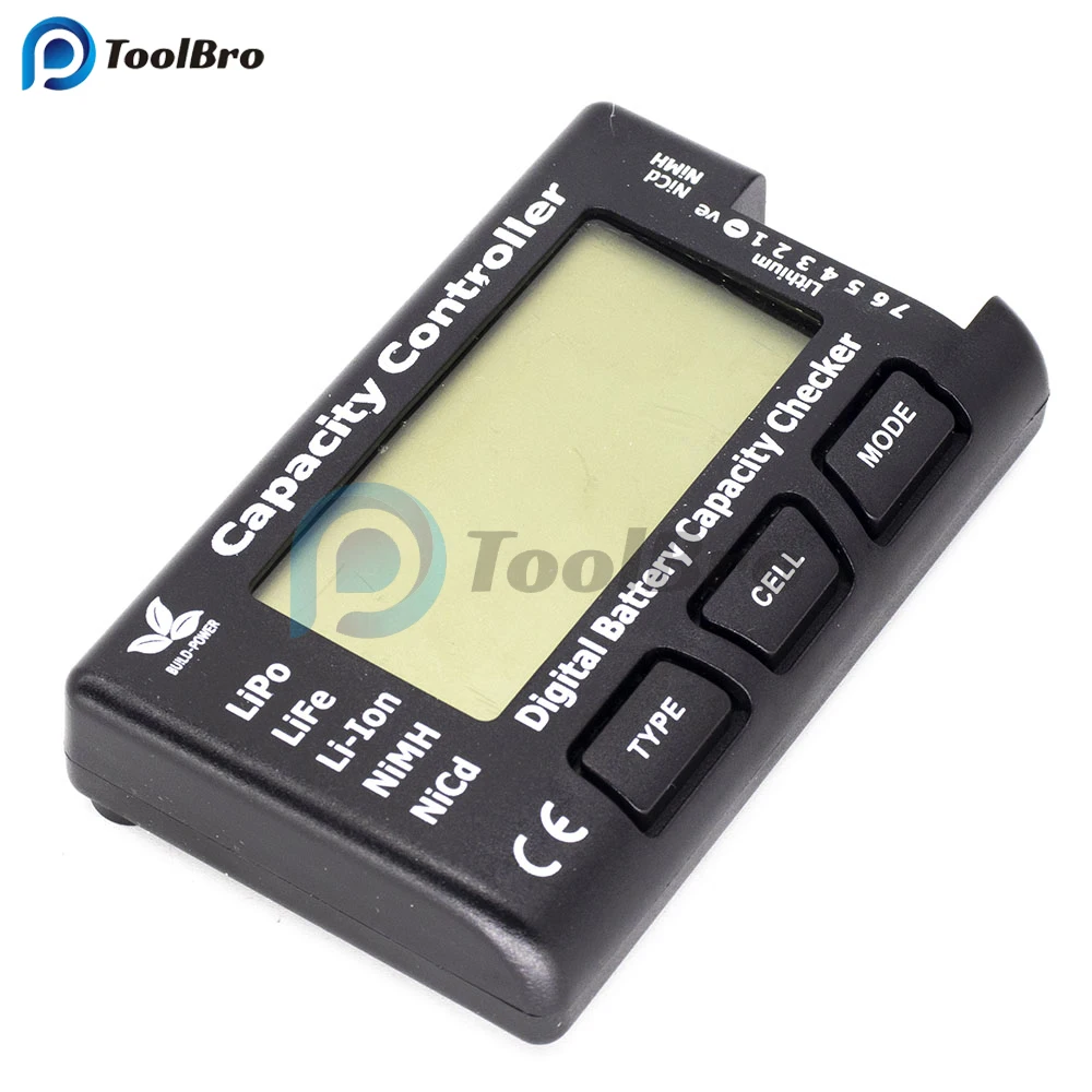 1-7S LED Digital Battery Capacity Checker LiPo LiFe Li-ion Nicd NiMH Battery Tester Voltage Meter Voltmeter Capacity Controller 3