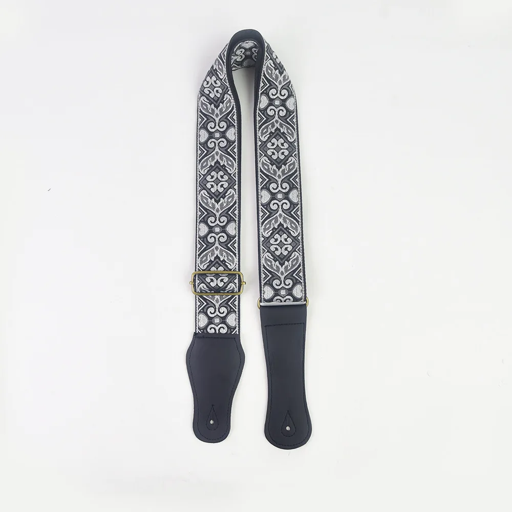 Embroidered Ethnic Style Adjustable Guitar Strap