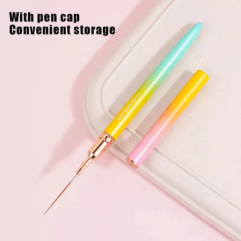 Nail Art Brush Gradient Color Nail Art Brushes Nail Polish Gel Painting Pen Liner French Stripes Brush Accessories Manicure Tool