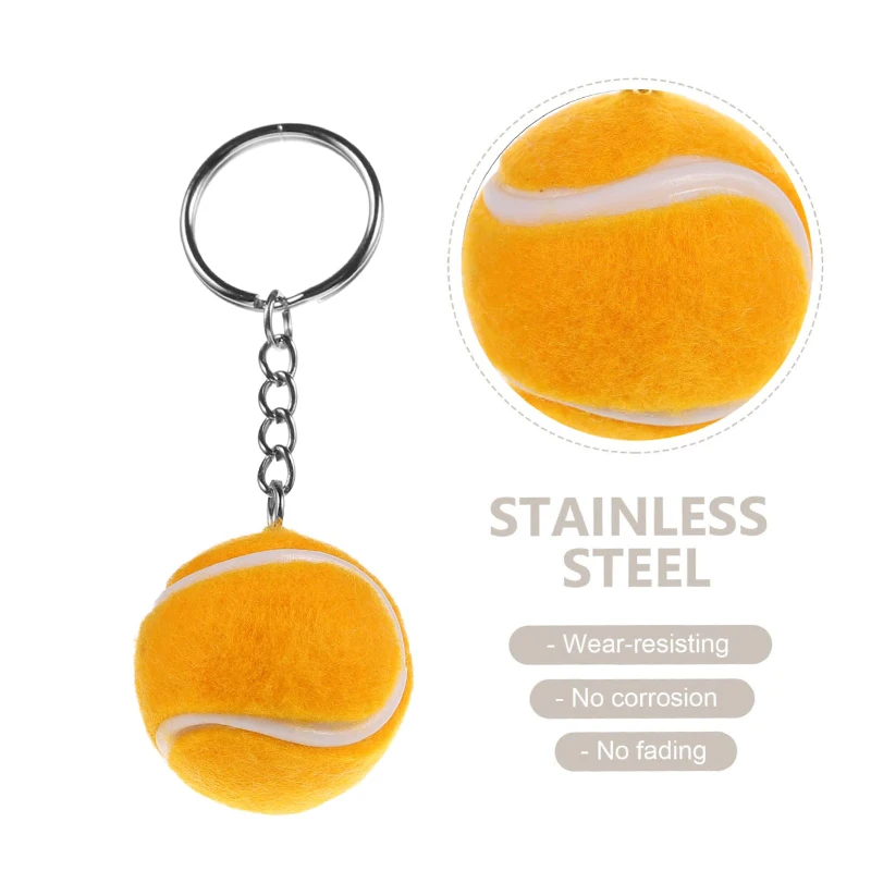 

1 шт. брелок для ключей с теннисным мячом, металлический брелок для ключей автомобиля, брелок для ключей, Спортивная цепочка, серебристый цвет, подвеска
