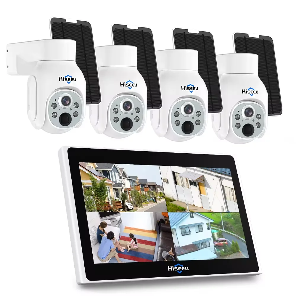 Hiseeu-طقم نظام مراقبة لاسلكية خارجية ، مجموعة كام...