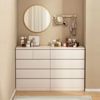 Armoire de rangement simple et moderne en blanc pour chambre à coucher, salon, armoire à tiroirs contre le mur 3
