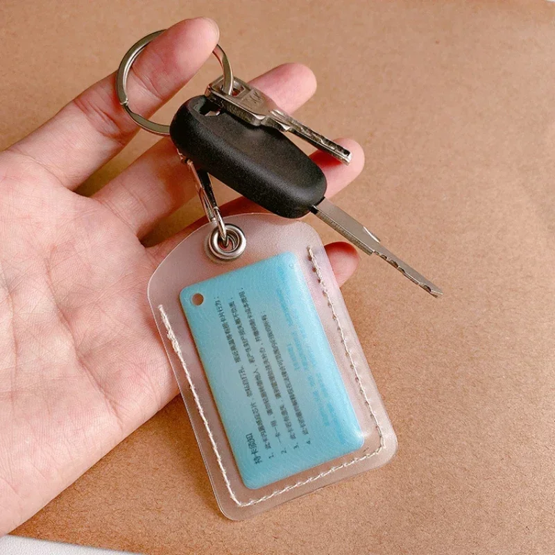 Porte-Cartes Avec Oreilles De Chat - Transparent - Porte-Clés - Protection Cartes De Bus, Cartes De Crédit - Accessoire Mignon