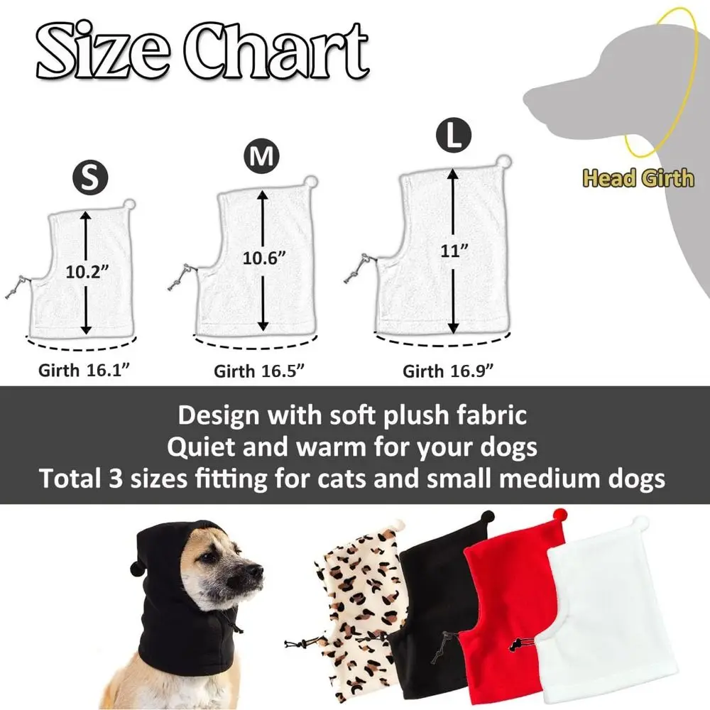 Cute Dog Calming Earmuffs New Cartoon Pet Hat Cover Head Anxiety Relief Noise-proof Breathable Puppy Cap