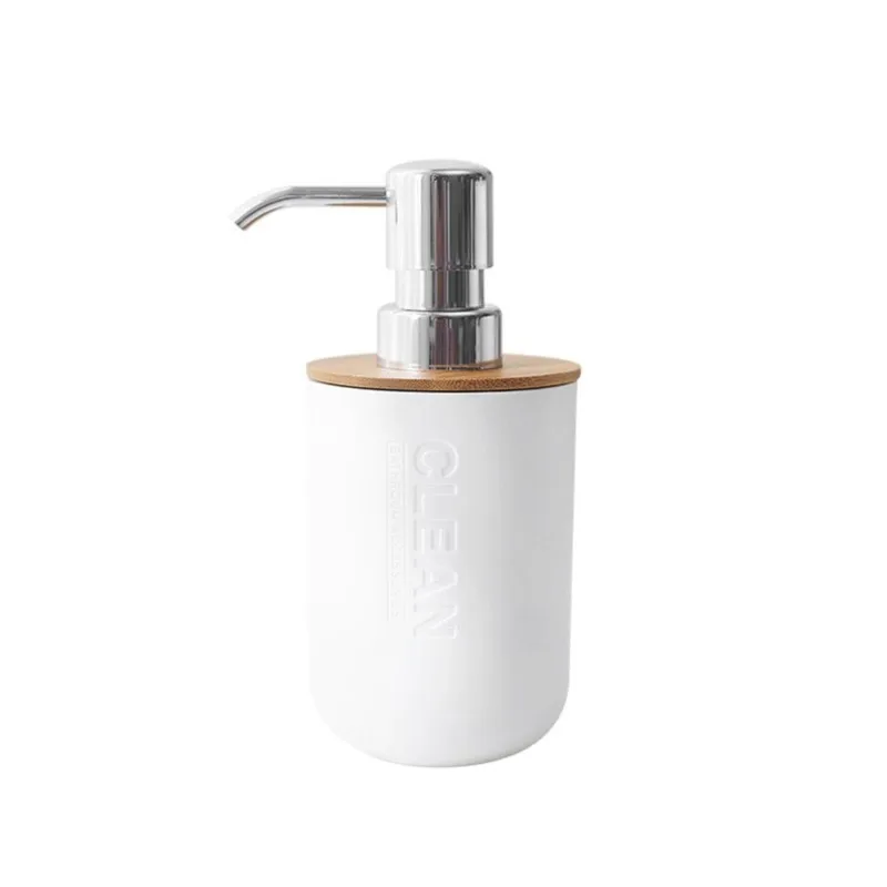 Bathroom Wash Accessories Bamboo Wood Set bathroom wash set