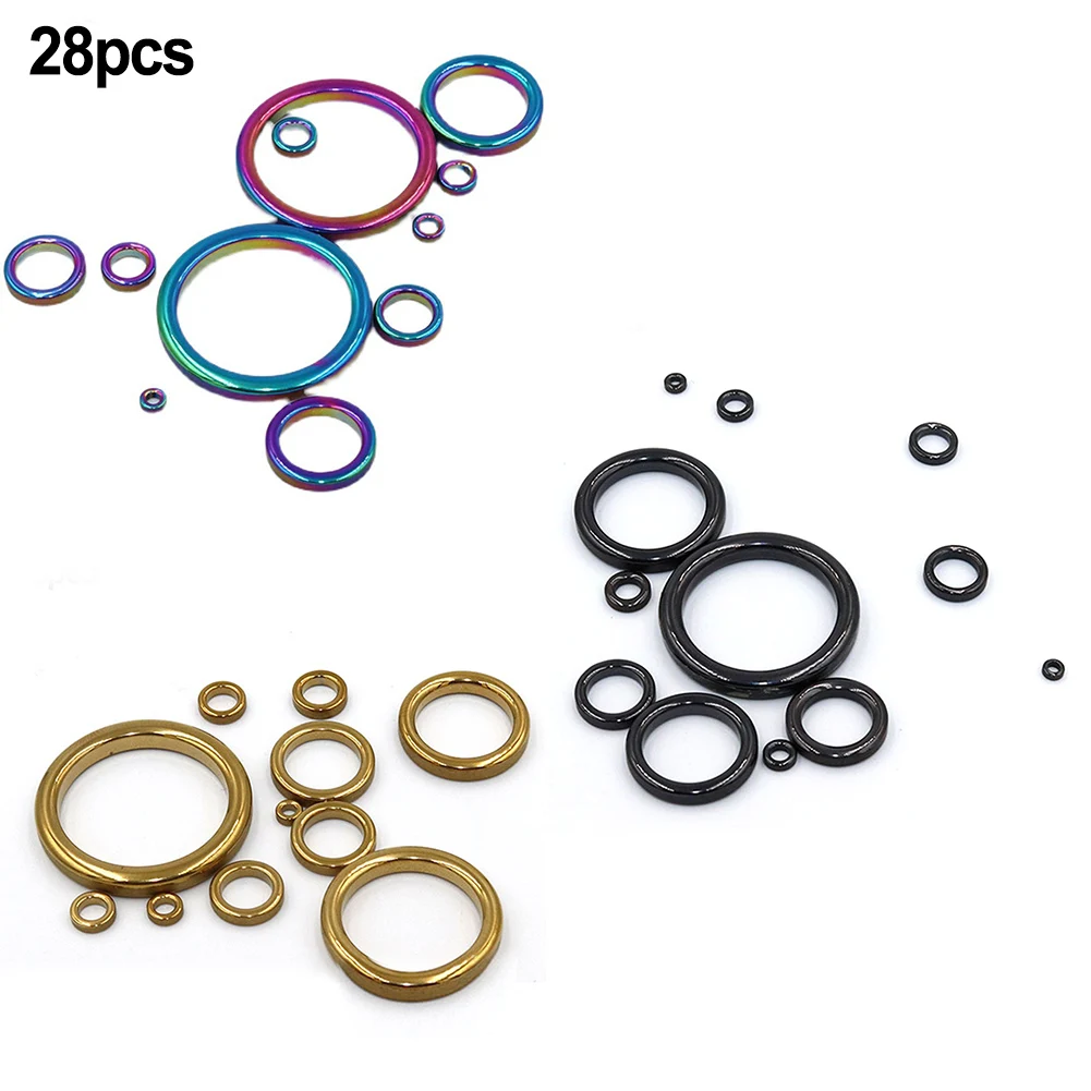 

28pcs Fishing Rod Repair Kit Ring Rod Eye Replacement Kit Ceramic Guide Ring Rod Ceramic Guide Alconite Ring DIY Repair Rod