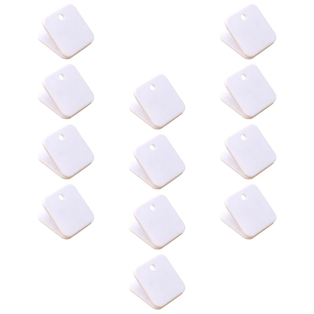 12 Pcs Square Folder Plastic Paper Metal Paper Office Clips File Metal Paper Office Clipss Test Clamps Student Stationary