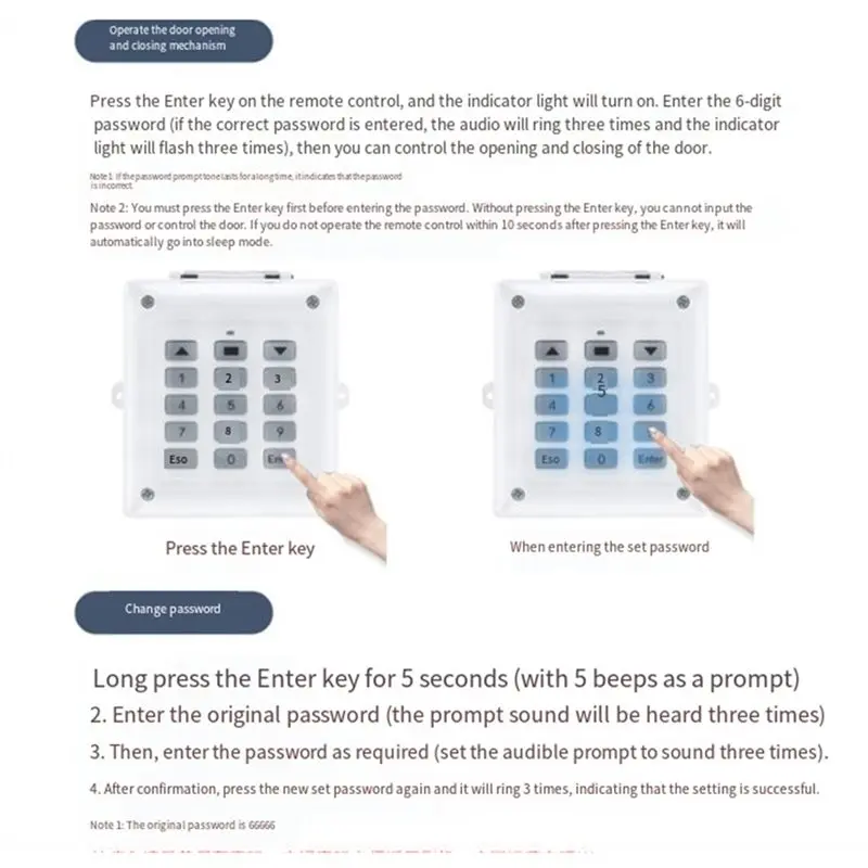 A92Z 원격 제어 디지털 액세스 시스템 무선 키패드 433Mhz 자동 보안 코드 입력, 게이트 운영자 패널 Mhz