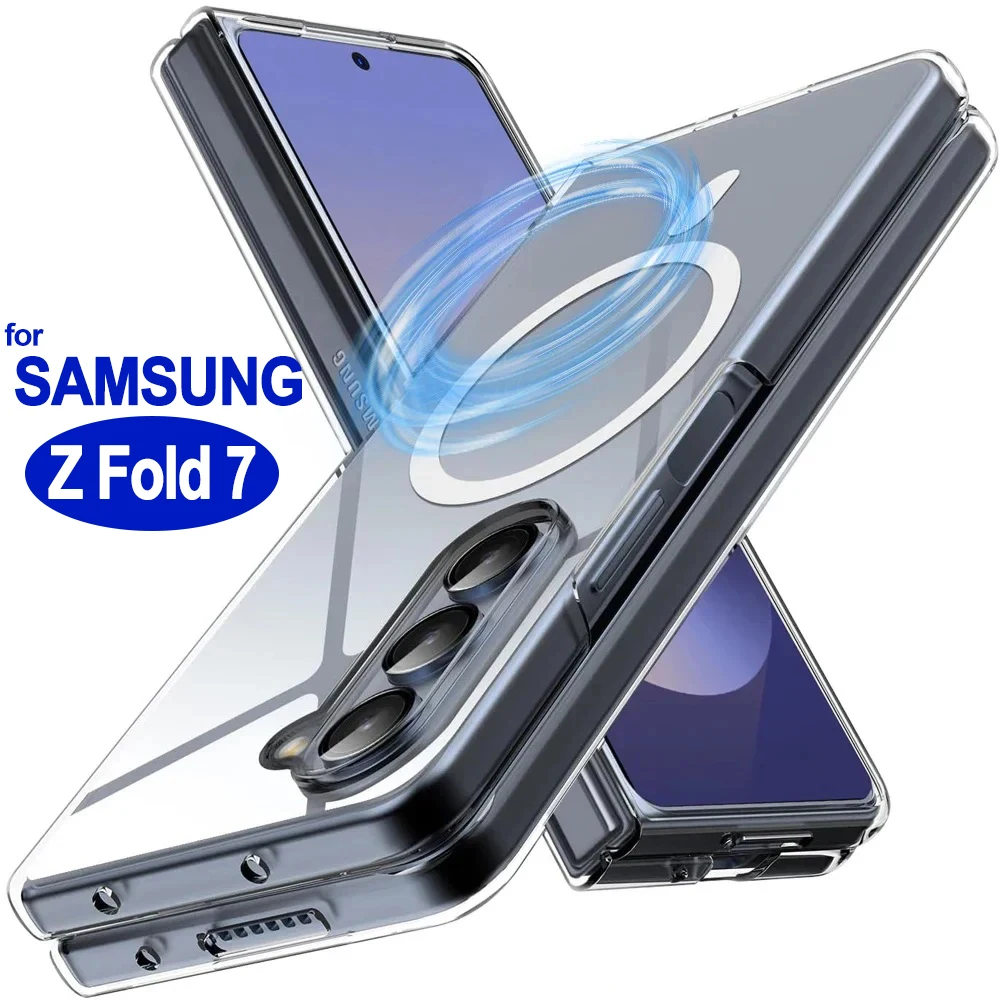 Ultra Slim Clear Magnetic Phone Case - Transparent Wireless Charging Cover