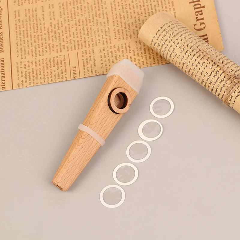 Wooden Kazoo Kazoo Wooden Flute Accompaniment Beginners Flute Simple Easy to Learn and Play The Instrument 1Pc wooden kazoos