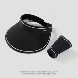 Women's UV Protection Wide Brim Sun Hat - Single code (Black)