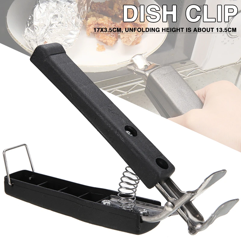 Stainless Steel Clip Hot Tray Bowl Holder Clips Plate Dish Holders