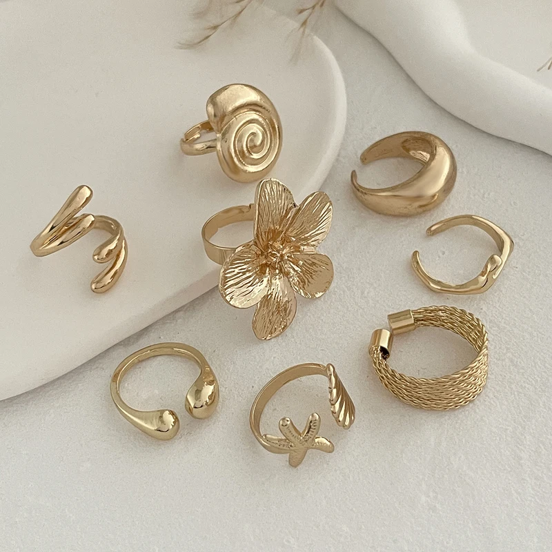 Ingemark 8Pcs Set Vintage Metal Petal...