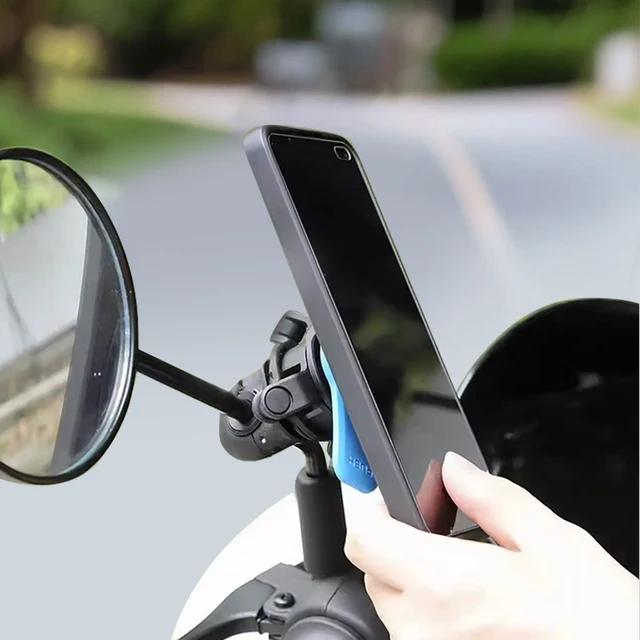 Mirrored Bike/Motorcycle Phone Mount - Quick Install & Secure
