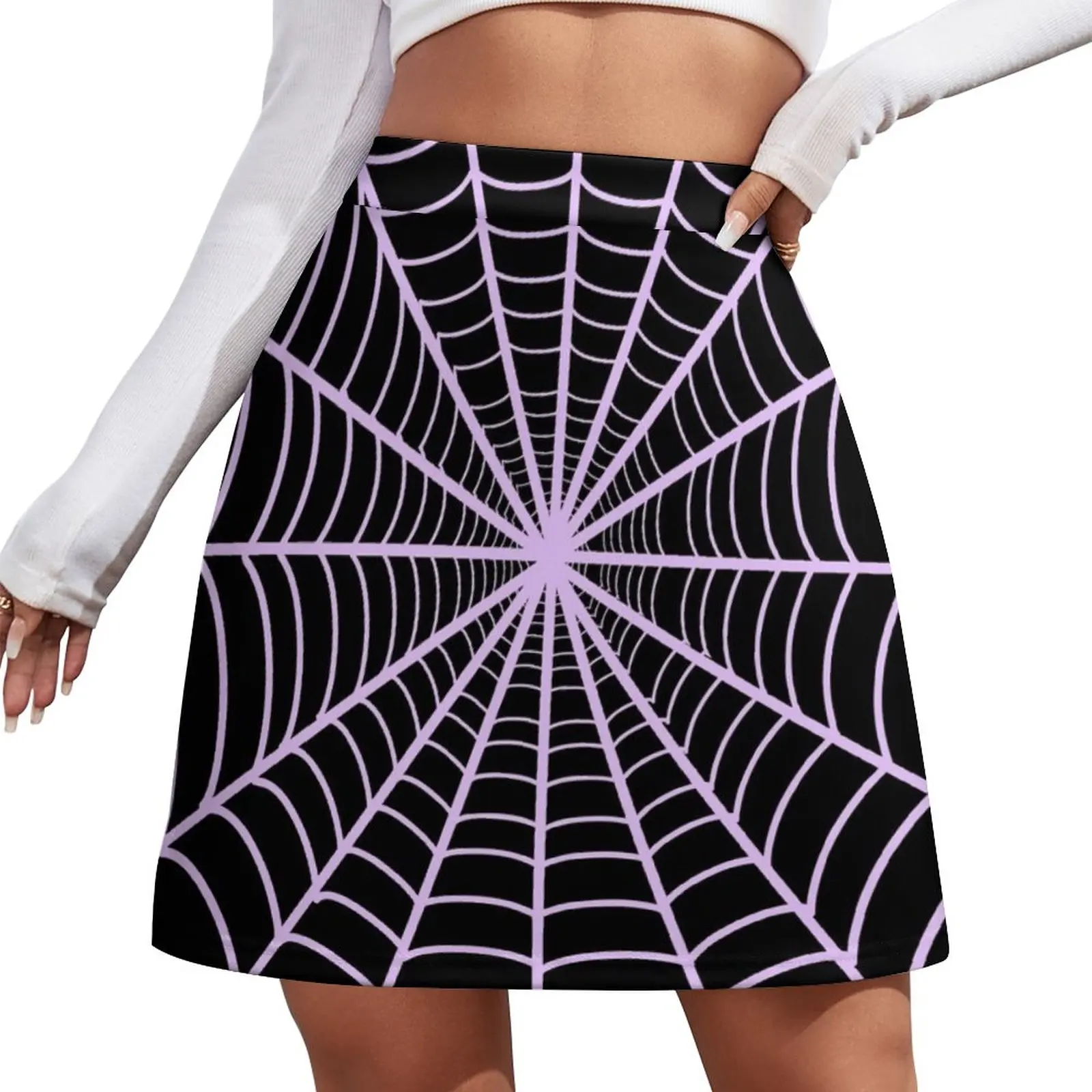 Pastel Purple Spiderweb Mini Skirt elegant dresses for women skirts for woman cute skirt