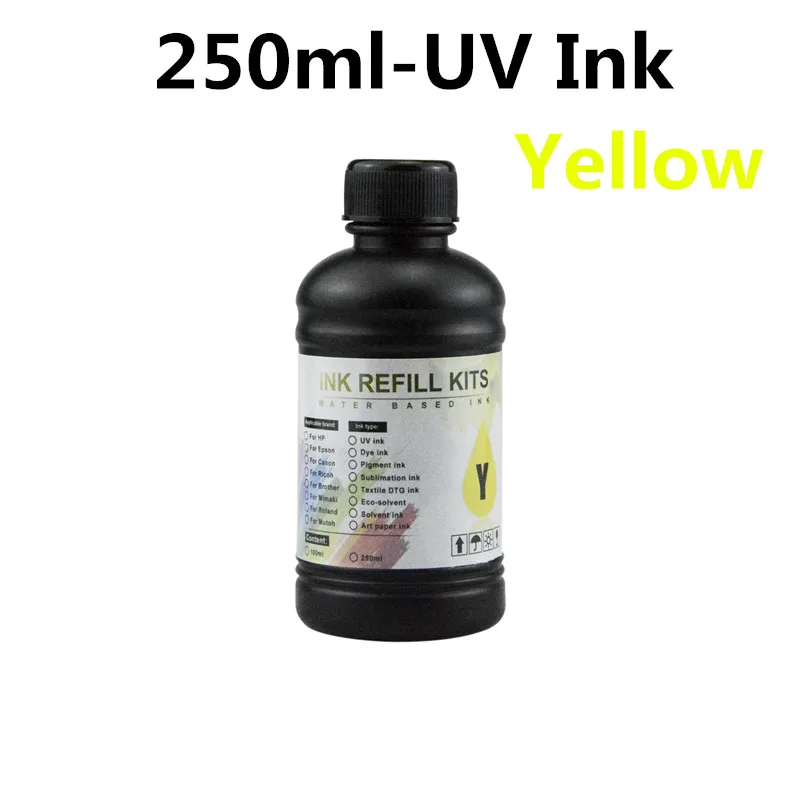 Soft Ink 250ml/Bottle LED UV Ink for DX4 DX5 DX6 Printhead Epson L800 L805 R1390 R1400 R1410 4800 i3200 Universal UV Printer inkjet printer ink printer uv ink
