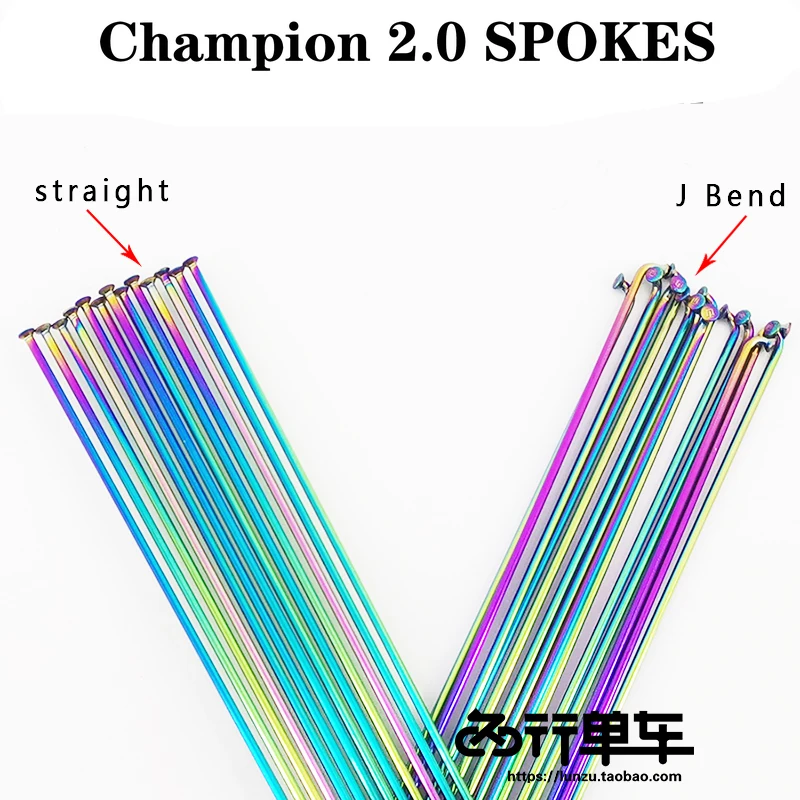 Bicycle Parts Bike Accessories Bicycle Spokes Bicycle spokes Champion 2.0 round spokes J-bend/straight pull head