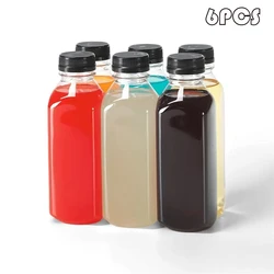 Reusable BPA - Free Plastic Juice Bottles with Leak - Proof Lids - Easy - to - Clean and Refill, Ideal for Perfectly Portioned Beverages (6PCS)