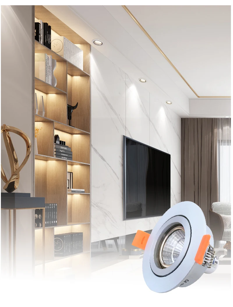 1/10PCS Adjustable Ceiling Light Frame Holder for GU10 Sa8b49b97c8564cbf810361d4f33d29d4M