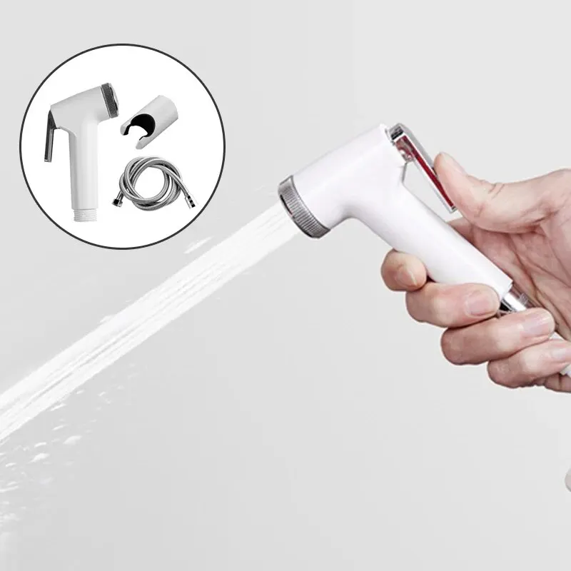 Toilet Flushing Gun 3Pcs High-Pressure Spray Gun Set Toilet Booster Water Bathroom Flush Nozzle Women's Cleaning Bidet Faucet Universal Shower