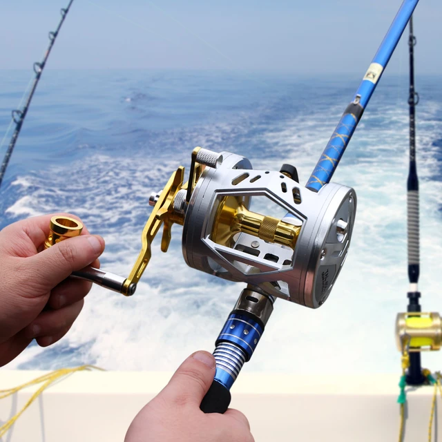 One Bass Fishing Reels Level Wind Trolling Reel Conventional Jigging Reel  for Saltwater Big Game Fishing