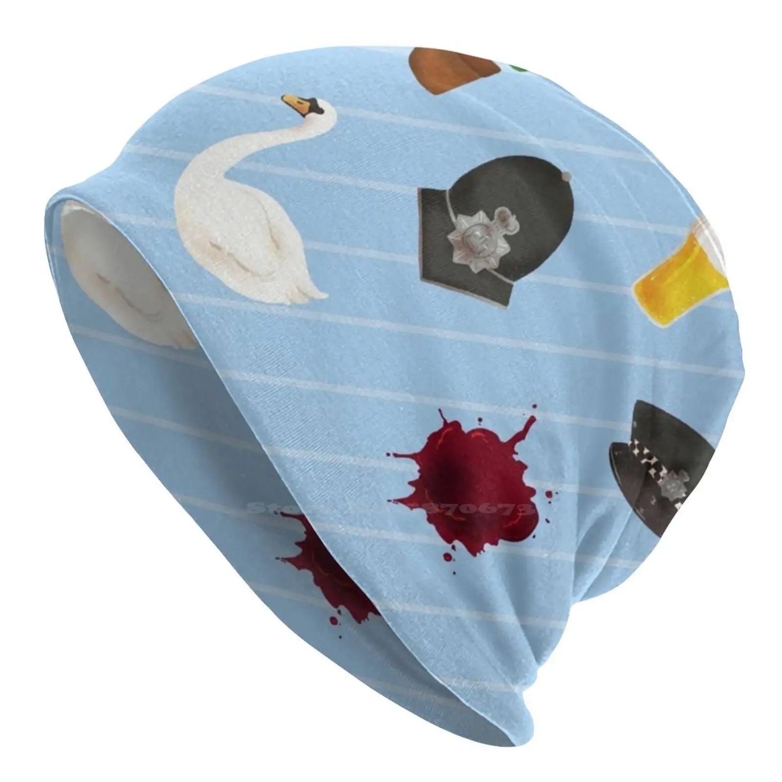 Hot Fuzz Pattern Cappello Lavorato A Maglia Warm Beanie Outdoor Caps Hot Fuzz Cornetto Trilogy Pattern